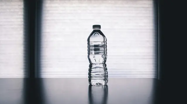 Bottle of water on a table